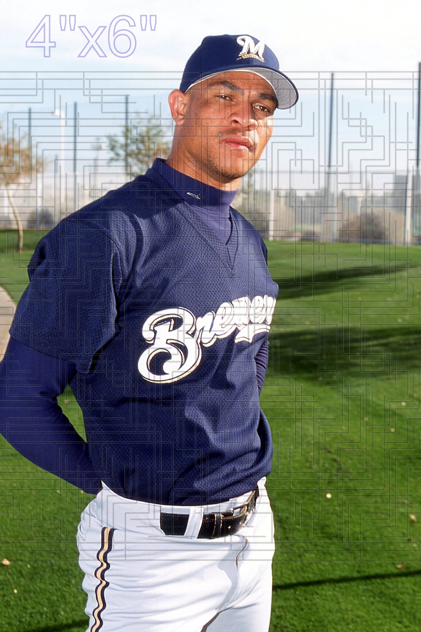 Valerio De Los Santos - 2002 Milwaukee Brewers - Pose A - choose a size & style