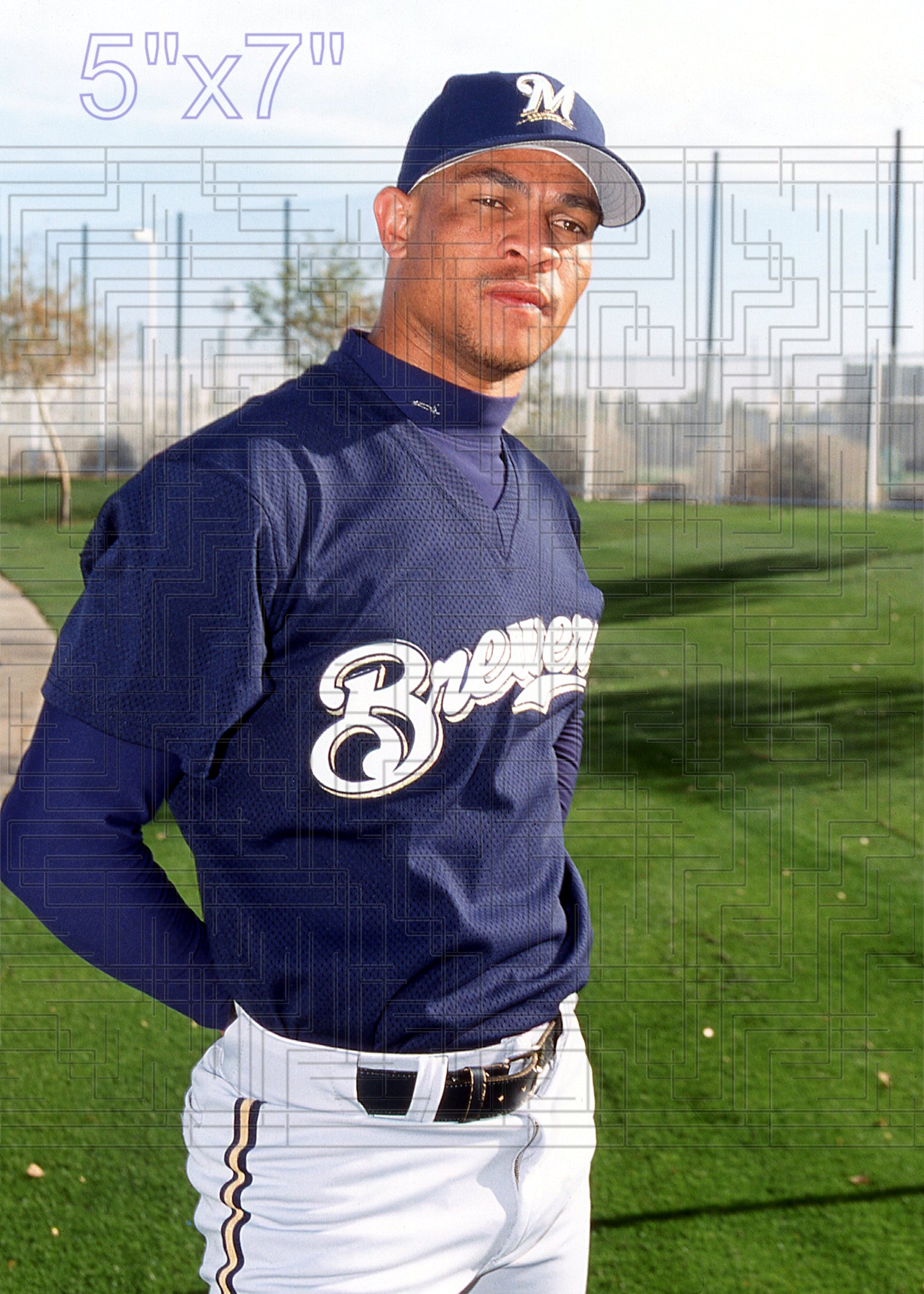 Valerio De Los Santos - 2002 Milwaukee Brewers - Pose A - choose a size & style