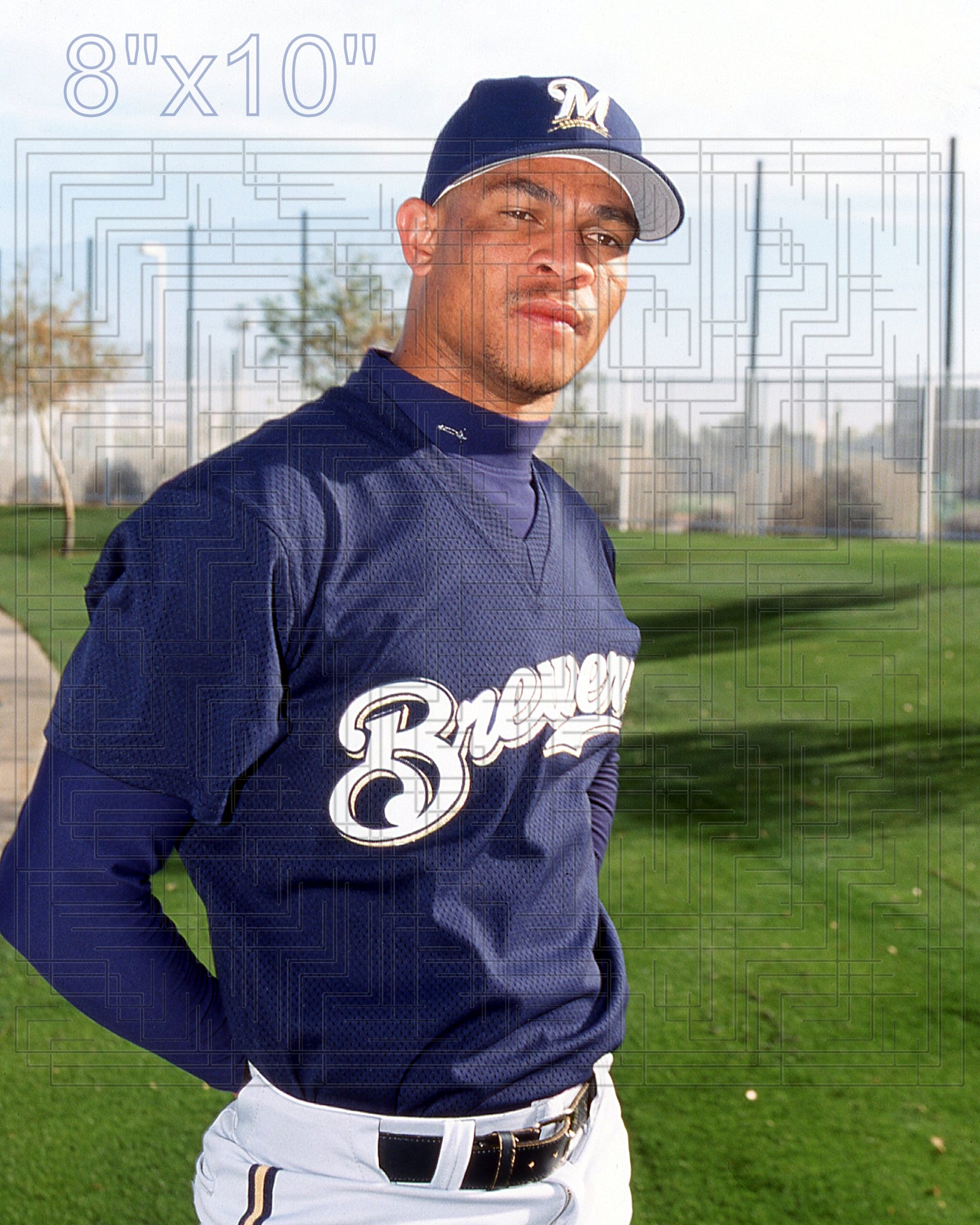Valerio De Los Santos - 2002 Milwaukee Brewers - Pose A - choose a size & style