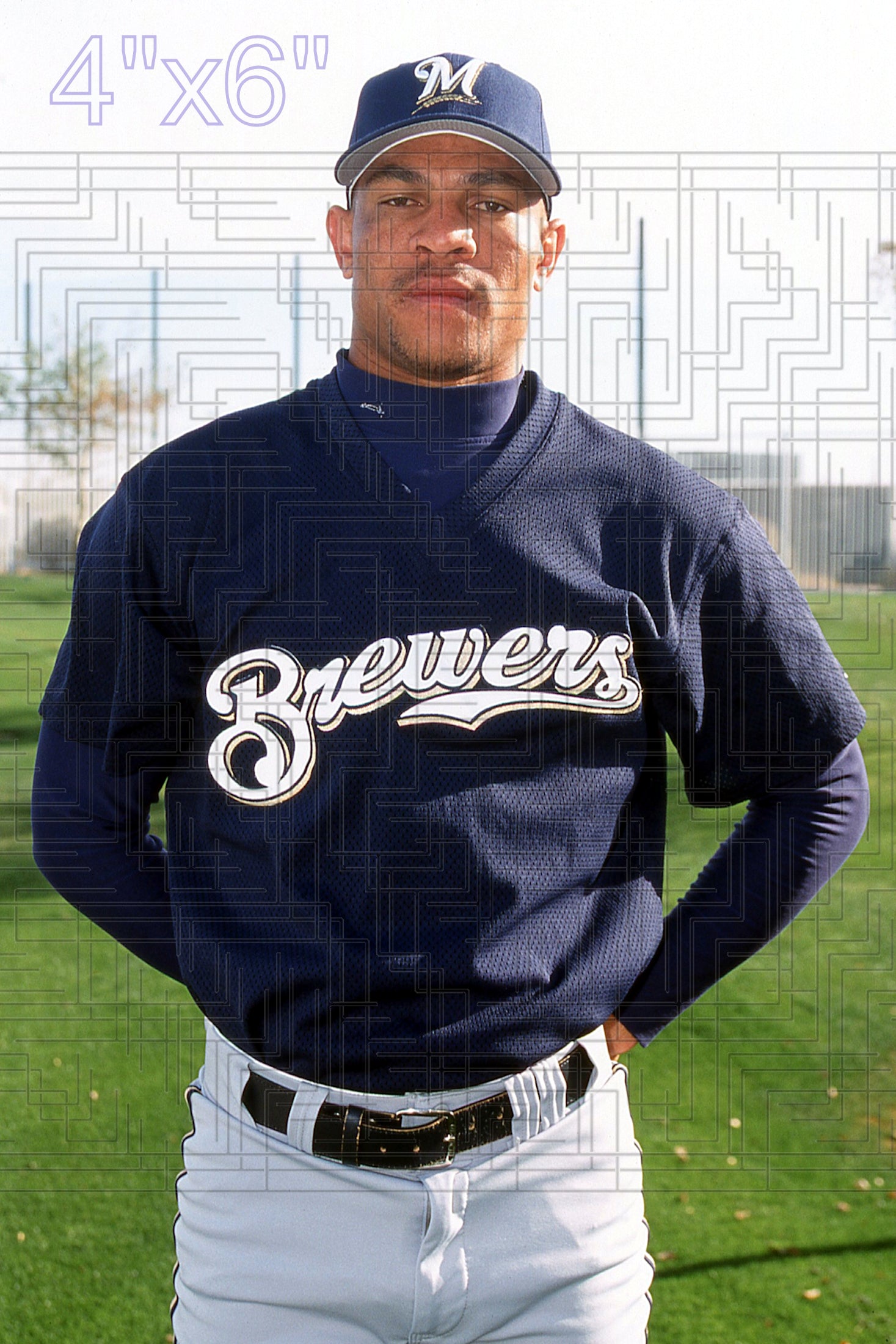 Valerio De Los Santos - 2002 Milwaukee Brewers - Pose B - choose a size & style