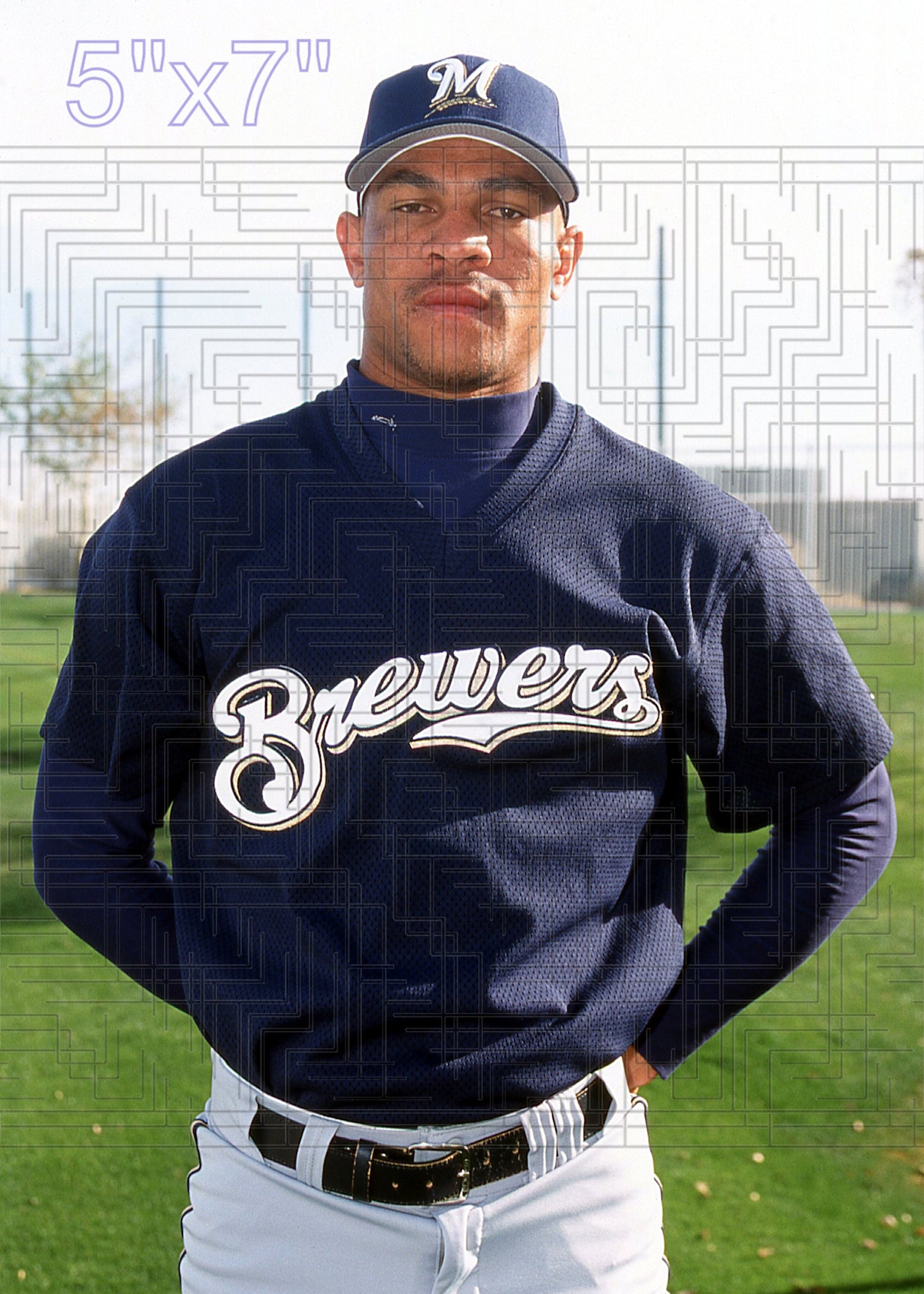 Valerio De Los Santos - 2002 Milwaukee Brewers - Pose B - choose a size & style