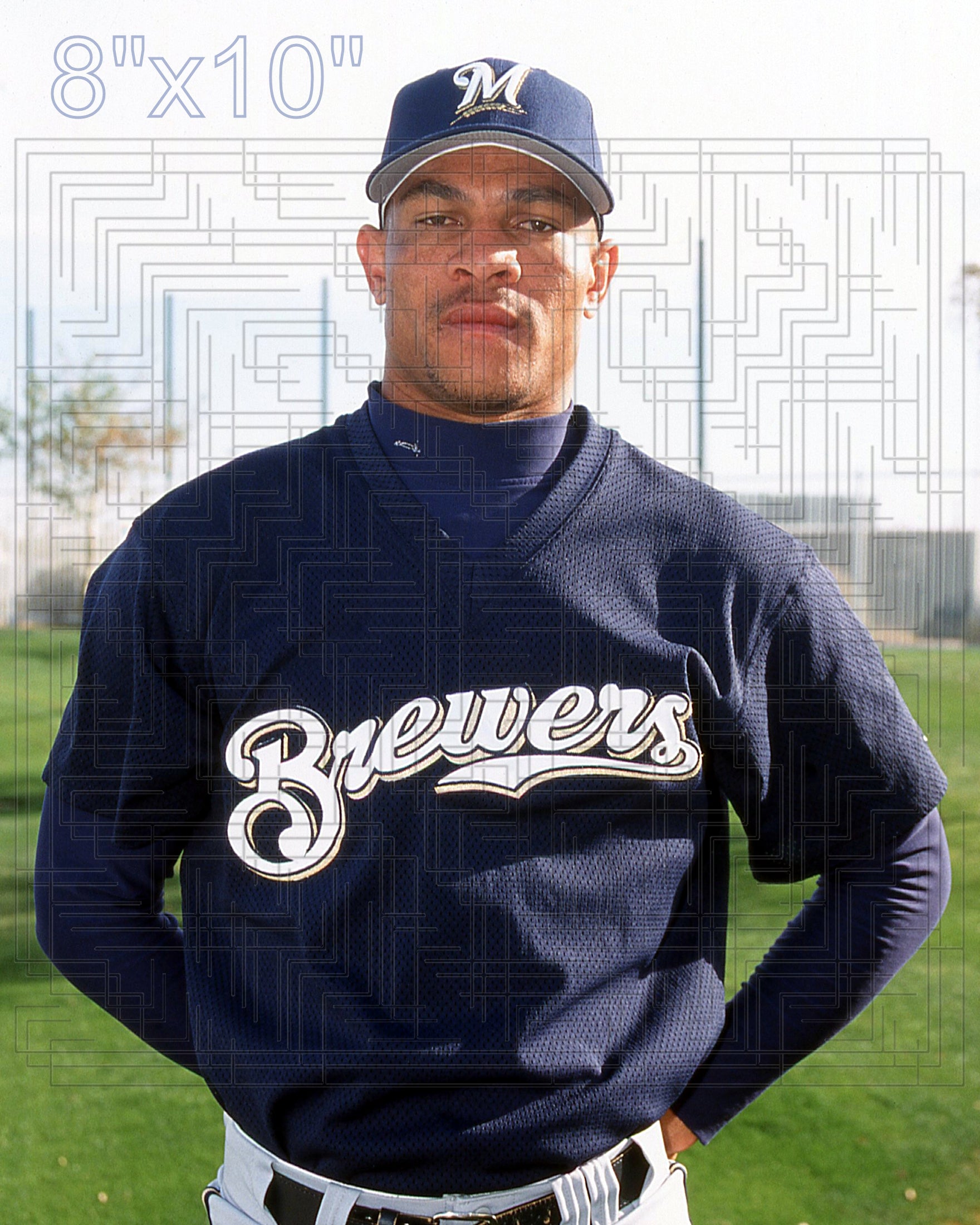 Valerio De Los Santos - 2002 Milwaukee Brewers - Pose B - choose a size & style
