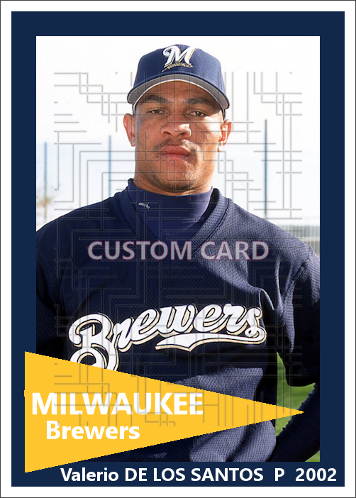Valerio De Los Santos - 2002 Milwaukee Brewers - Pose B - choose a size & style