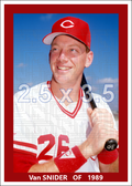 Van Snider - 1989 Cincinnati Reds - choose a size & style