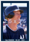 Van Snider - 1991 New York Yankees spring training - choose a size & style