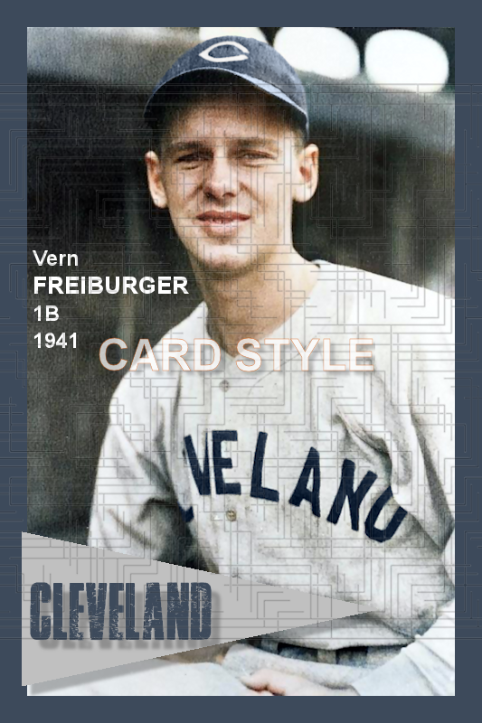 Vern Freiburger - 1941 Cleveland Indians - choose a size & style