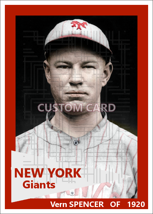 Vern Spencer - 1920 New York Giants - choose a size & style