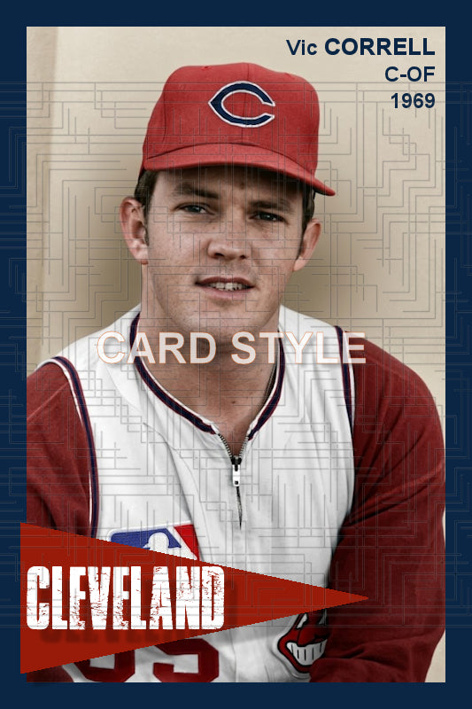 Vic Correll - 1969 Cleveland Indians - choose a size & style