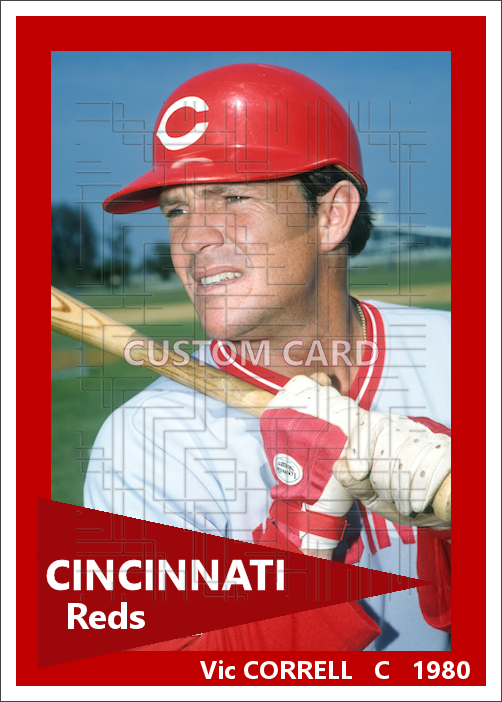 Vic Correll - 1980 Cincinnati Reds - choose a size & style