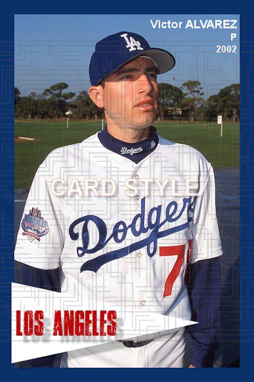 Victor Alvarez - 2002 Los Angeles Dodgers - choose a size & style