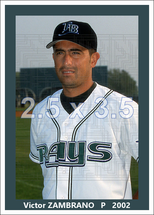 Victor Zambrano - 2002 Tampa Bay Devil Rays - choose a size & style