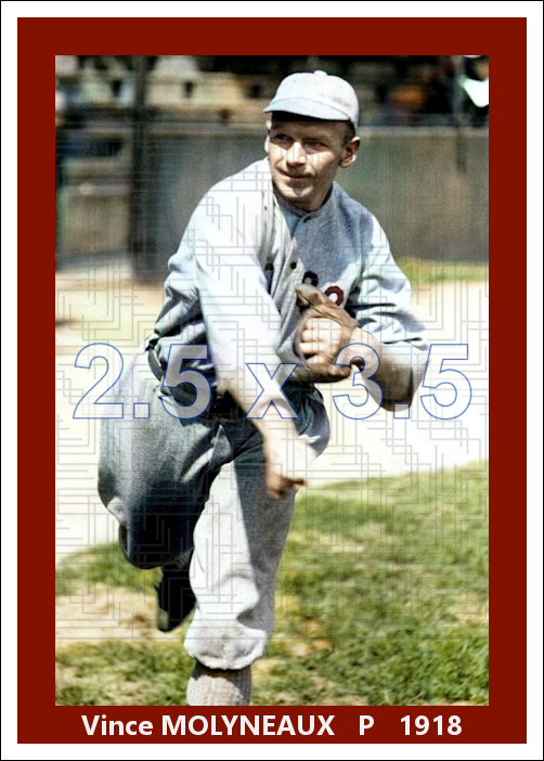 Vince Molyneaux - 1918 Boston Red Sox - choose a size & style