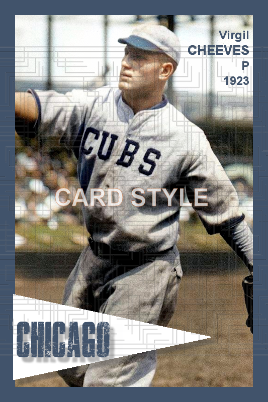 Virgil Cheeves - 1923 Chicago Cubs - choose a size & style