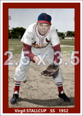 Virgil Stallcup - 1952 St. Louis Cardinals - choose a size & style