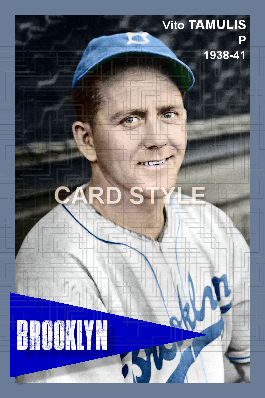 Vito Tamulis - 1938-41 Brooklyn Dodgers - choose a size & style
