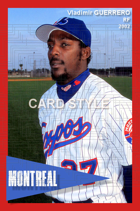 Vladimir Guerrero - 2002 Montreal Expos - choose a size & style