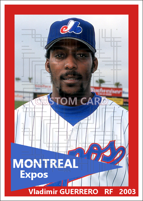 Vladimir Guerrero - 2003 Montreal Expos - choose a size & style