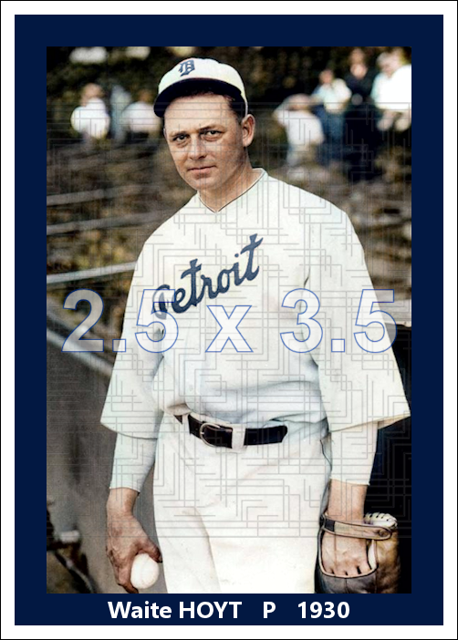 Waite Hoyt - 1930 Detroit Tigers - choose a size & style