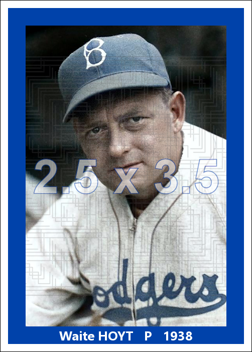 Waite Hoyt - 1938 Brooklyn Dodgers - choose a size & style