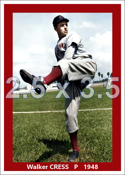 Walker Cress - 1948 Cincinnati Reds - choose a size & style