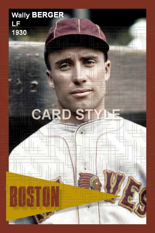 Wally Berger - 1930 Boston Braves - choose a size & style