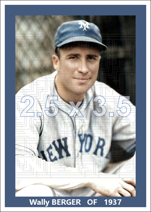 Wally Berger - 1937 New York Giants - choose a size & style