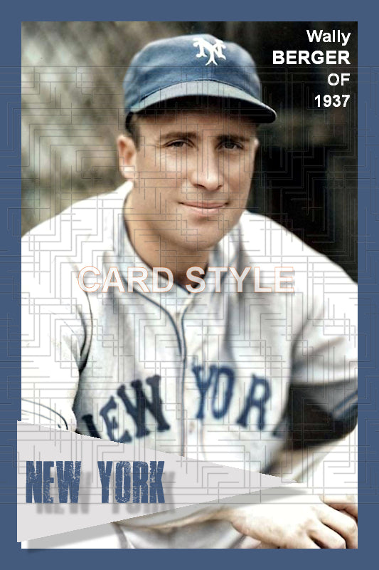 Wally Berger - 1937 New York Giants - choose a size & style