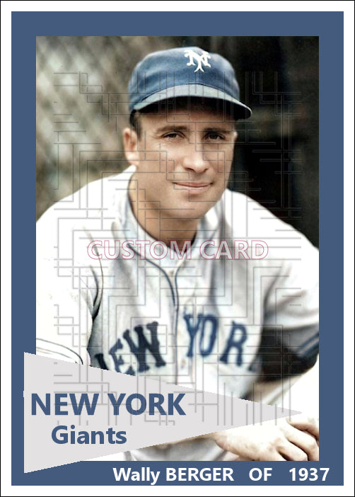 Wally Berger - 1937 New York Giants - choose a size & style