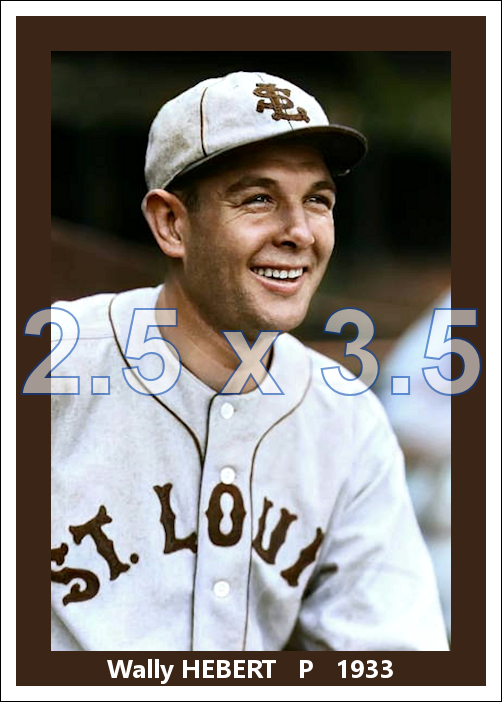 Wally Hebert - 1933 St. Louis Browns - choose a size & style