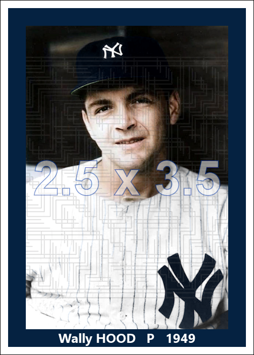 Wally Hood - 1949 New York Yankees - choose a size & style