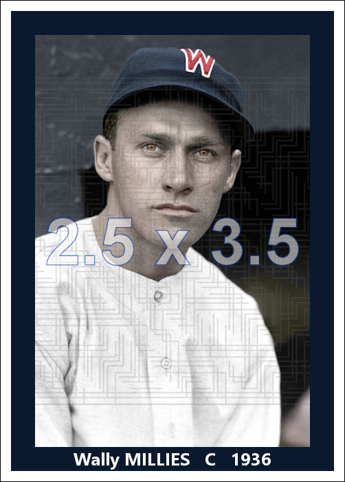Wally Millies - 1936 Washington Senators - choose a size & style