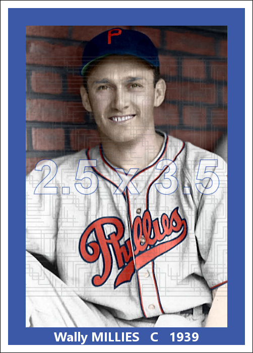 Wally Millies - 1939 Philadelphia Phillies - choose a size & style