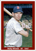 Wally Moses - 1947 Boston Red Sox - choose a size & style