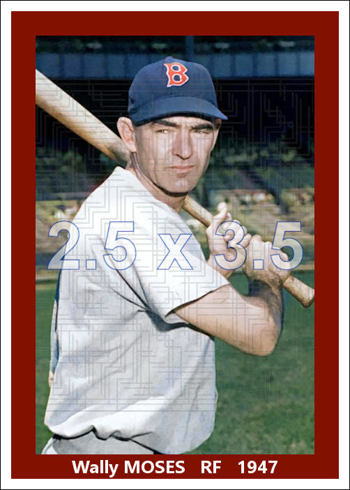 Wally Moses - 1947 Boston Red Sox - choose a size & style
