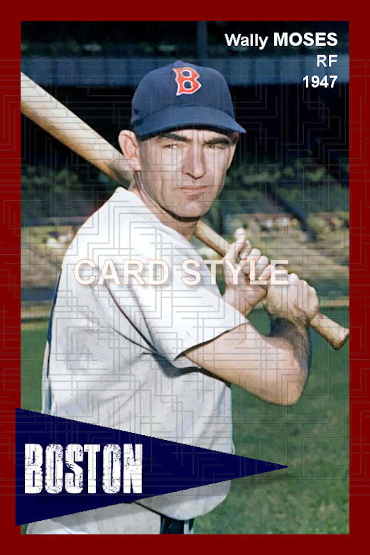 Wally Moses - 1947 Boston Red Sox - choose a size & style