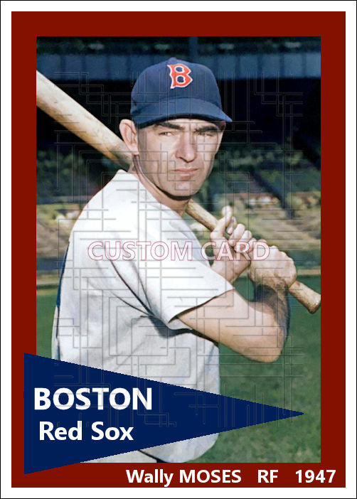 Wally Moses - 1947 Boston Red Sox - choose a size & style