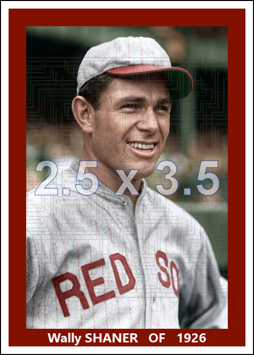 Wally Shaner - 1926 Boston Red Sox - choose a size & style