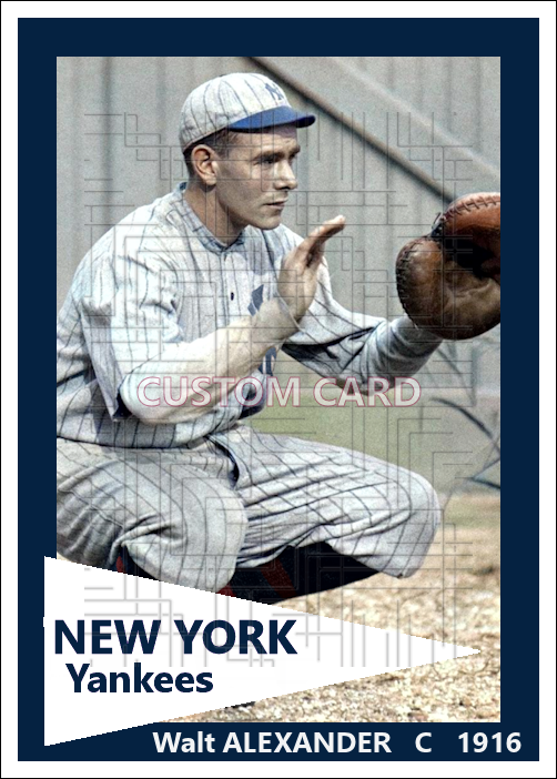 Walt Alexander - 1916 New York Yankees - choose a size & style