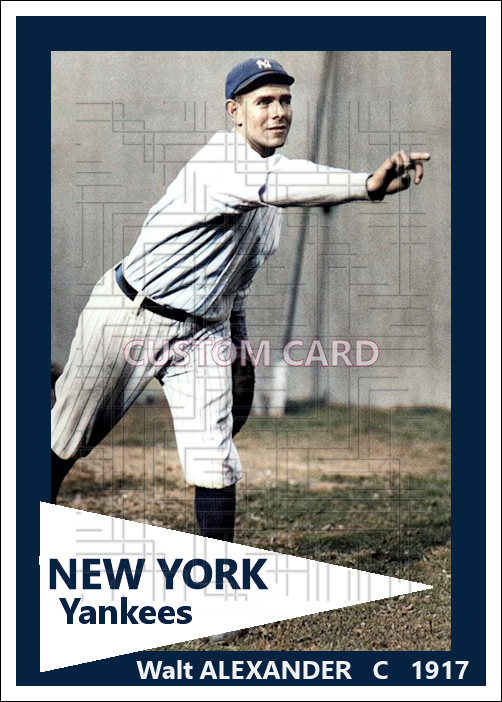 Walt Alexander - 1917 New York Yankees - choose a size & style