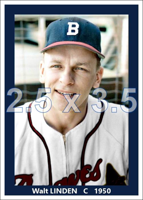 Walt Linden - 1950 Boston Braves - choose a size & style