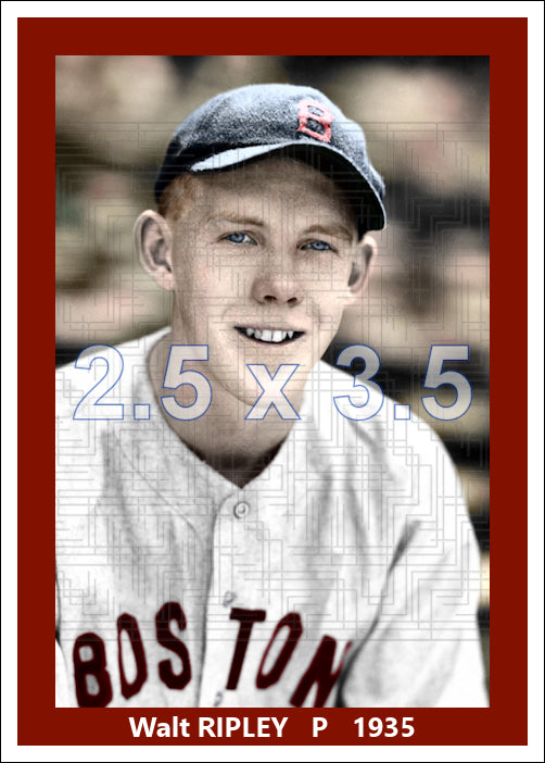 Walt Ripley - 1935 Boston Red Sox - choose a size & style