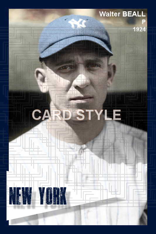 Walter Beall - 1924 New York Yankees - choose a size & style