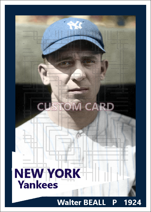 Walter Beall - 1924 New York Yankees - choose a size & style