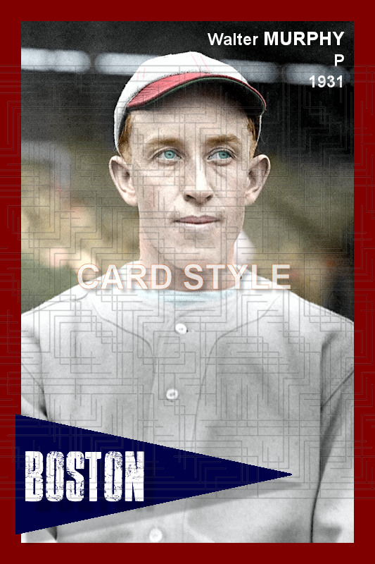 Walter Murphy - 1931 Boston Red Sox - choose a size & style