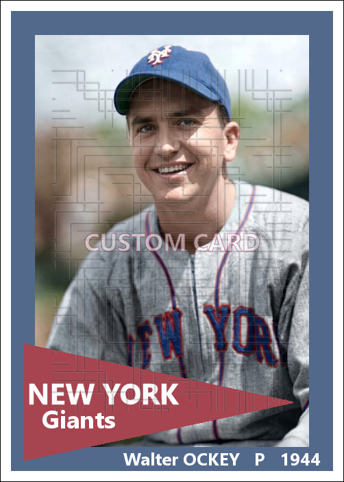 Walter Ockey - 1944 New York Giants - choose a size & style