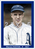 Warren Huston - 1937 Philadelphia Athletics - choose a size & style
