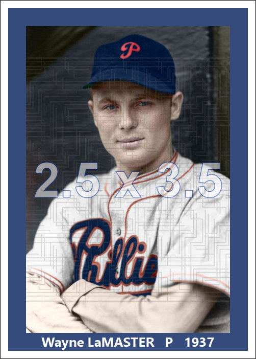 Wayne LaMaster - 1937 Philadelphia Phillies - choose a size & style