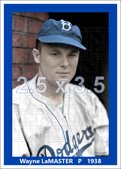 Wayne LaMaster - 1938 Brooklyn Dodgers - choose a size & style