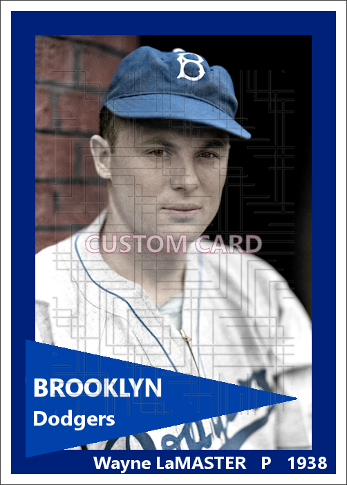 Wayne LaMaster - 1938 Brooklyn Dodgers - choose a size & style