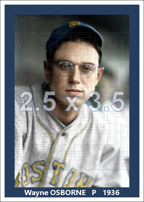 Wayne Osborne - 1936 Boston Bees - choose a size & style